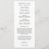 ラブリーカリフ結婚式 プログラムフェイク金ゴールド プログラム (裏面)