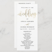 ラブリーカリフ結婚式 プログラムフェイク金ゴールド プログラム (正面/裏面)