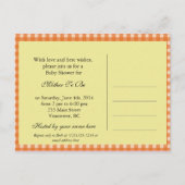 ラブリーカントリースタイルベビーシャワー招待状 インビテーションポストカード (裏面)