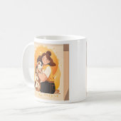 ラブリーガールとドッグハグ コーヒーマグカップ (正面左)
