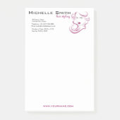 ラブリーガールアイコンパープルヘアヘアスタイルブランディング ポストイット (正面)