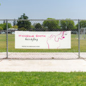 ラブリーガールアイコンピンクヘアスタイリングブランディング 横断幕 (インサイチュ)