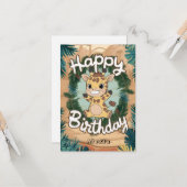 ラブリーキカラフルラフ誕生日 カード (正面/裏面インサイチュ)