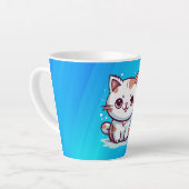 ラブリーキャットかわいいスタイルクリップアート–47758 カフェラテマグ (左アングル)