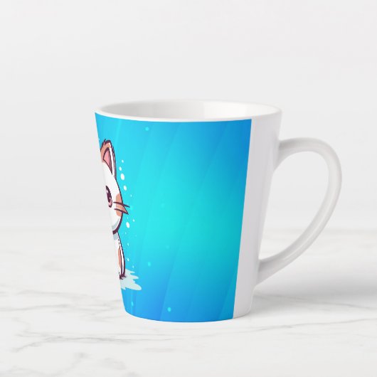 ラブリーキャットかわいいスタイルクリップアート–47758 カフェラテマグ (右)