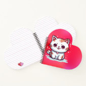 ラブリーキャットかわいいスタイルクリップアート–47758 ノートブック (内部)