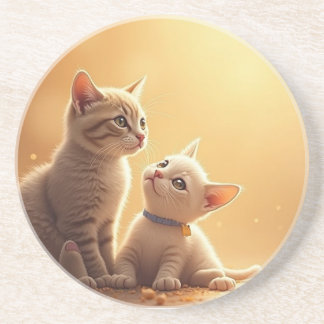 ラブリーキャットカップルのコースター コースター