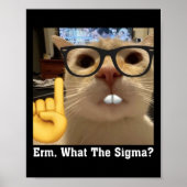 ラブリーキャットミームクリックアートキュートキットンエム ポスター (正面)