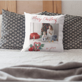 ラブリーキャンディーキャン |クリスマス・ファミリーの写真 クッション