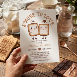 ラブリーキャンプファイヤーベイビーシャワー S'more to Love 招待状