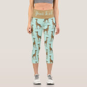 ラブリーキリンプリント カプリレギンス (正面)