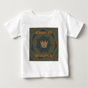 ラブリークラウンプリントベク保トルitシンプルデザイン ベビーTシャツ