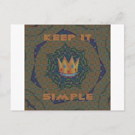 ラブリークラウンプリントベク保トルitシンプルデザイン ポストカード (正面)