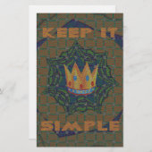 ラブリークラウンプリントベク保トルitシンプルデザイン 便箋 (正面/裏面)