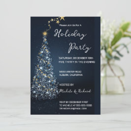 ラブリークリスマスツリーホリデーパーティー招待状 招待状