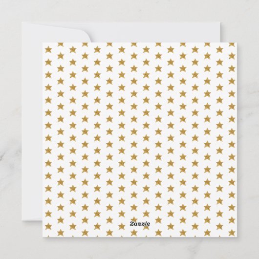 ラブリークリスマスフォトハート金ゴールドグリッタースター シーズンカード (裏面)