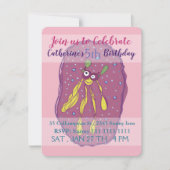 ラブリークリーチャー、子供の誕生日招待状 招待状 (正面)