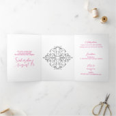 ラブリーグリッターキンセアニェラ 三つ折り招待状 (内部)