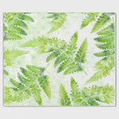 ラブリーグリーンファーンボタニカルウォーターのカラーパターン ラッピングペーパー (フラット)