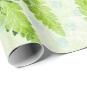 ラブリーグリーンファーンボタニカルウォーターのカラーパターン ラッピングペーパー (ロールコーナー)