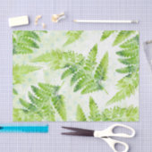 ラブリーグリーンファーンボタニカルウォーターのカラーパターン 薄葉紙 (クラフト)
