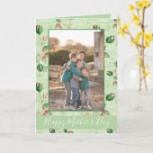 ラブリーグリーンフローラハッピーマザーズデイ写真 カード (黄色い花)