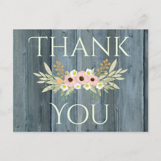 ラブリーグリーン素朴サンキュー ポストカード (正面)