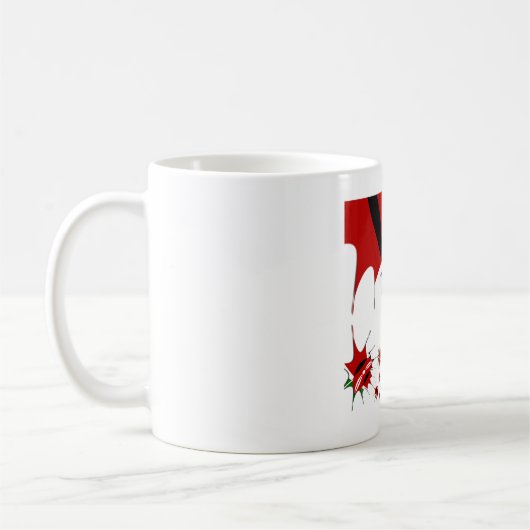ラブリーケニアシールドフラッグベクトルアートデザインプリント コーヒーマグカップ (左)