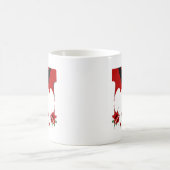 ラブリーケニアシールドフラッグベクトルアートデザインプリント コーヒーマグカップ (中央)