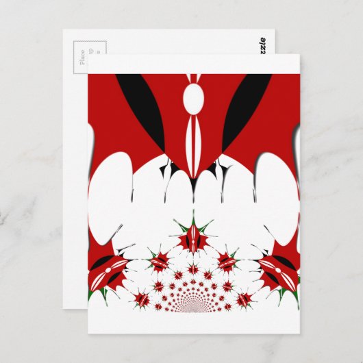 ラブリーケニアシールドフラッグベクトルアートデザインプリント ポストカード (正面/裏面)