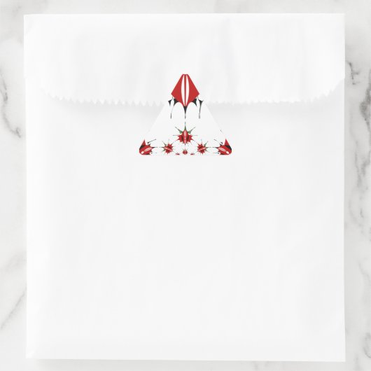 ラブリーケニアシールドフラッグベクトルアートデザインプリント 三角形シール (バッグ)