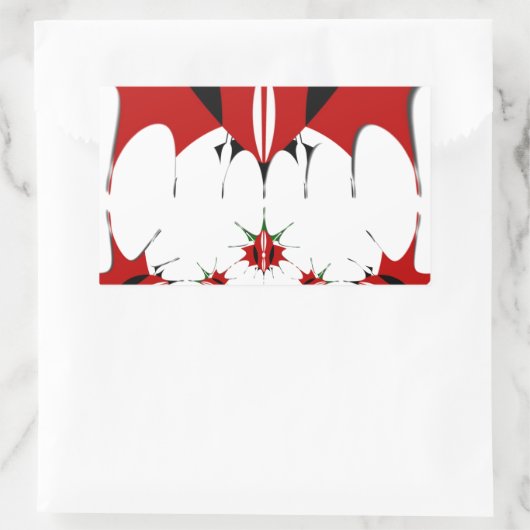 ラブリーケニアシールドフラッグベクトルアートデザインプリント 長方形シール (バッグ)