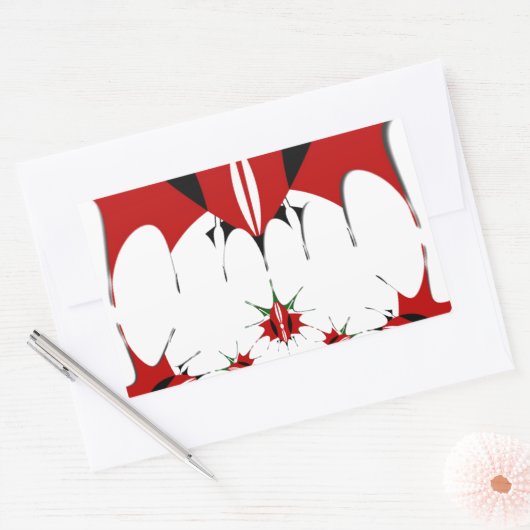 ラブリーケニアシールドフラッグベクトルアートデザインプリント 長方形シール (封筒)