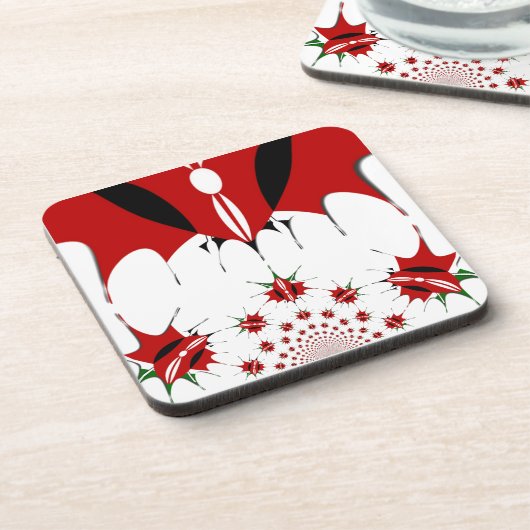 ラブリーケニア国旗。 コースター (左側)