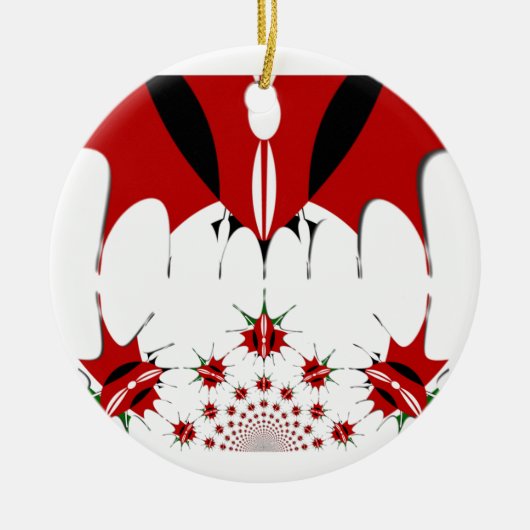 ラブリーケニア国旗。 セラミックオーナメント (正面)