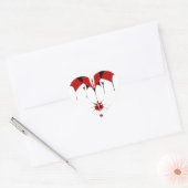 ラブリーケニア国旗。 ハートシール (封筒)