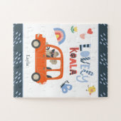 ラブリーコアラ小さな女の子ファーストネームかわいい動物 ジグソーパズル (横)