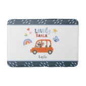 ラブリーコアラ小さな女の子ファーストネームかわいい動物 バスマット (正面)