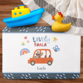 ラブリーコアラ小さな女の子ファーストネームかわいい動物 バスマット