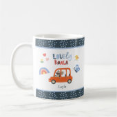 ラブリーコアラ小さな女の子ファーストネームかわいい動物Co コーヒーマグカップ (左)