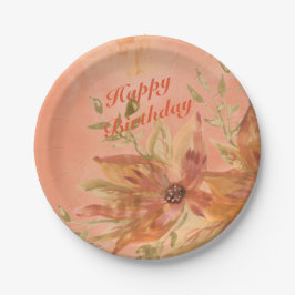 ラブリーコーラルピーチウォーター紙製品 ペーパープレート