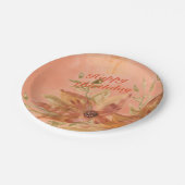 ラブリーコーラルピーチウォーター紙製品 ペーパープレート (アングル)
