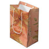 ラブリーコーラルピーチウォーター紙製品 ミディアムペーパーバッグ (正面アングル)