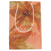 ラブリーコーラルピーチウォーター紙製品 ミディアムペーパーバッグ (正面)