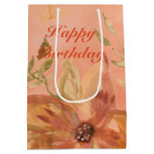 ラブリーコーラルピーチウォーター紙製品 ミディアムペーパーバッグ (裏面)