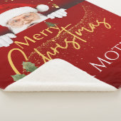 ラブリーサンタクロースメリークリスマスカスタム文字 シェルパブランケット (3/4)