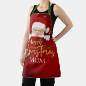 ラブリーサンタクロースメリークリスマス文字カスタム エプロン (インサイチュ)