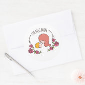 ラブリーザ最高のマ母の日のシール ラウンドシール (封筒)