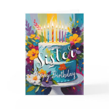 ラブリーシスターハッピーバースデーケーキ誕生日