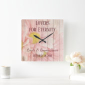 ラブリーシック結婚フローラ スクエア壁時計 (ホーム)